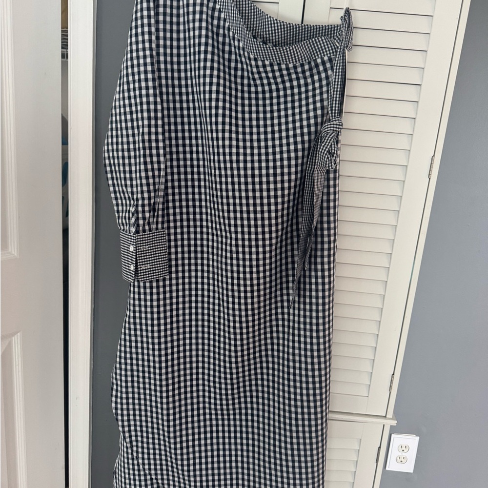 Stylish Black and White Checkered Dress